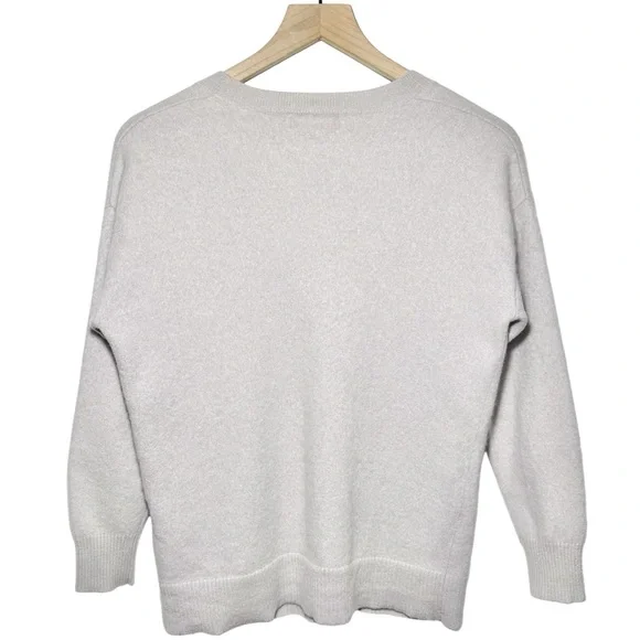 NAADAM Cashmere Boyfriend Cardigan in Pale Gray - Picture 2 of 7